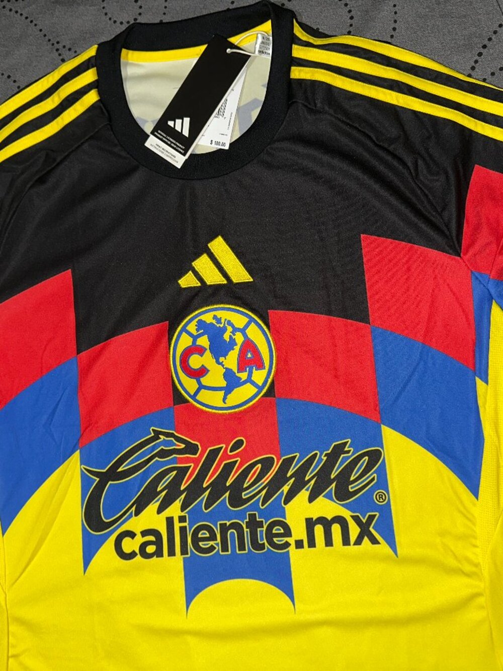 ADIDAS AGUILAS DEL AMERICA AEROREADY SOCCER SLIM FIT JERSEY SIZE XL O L MEN $100